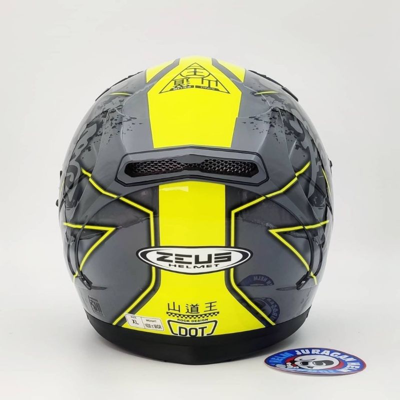 Helm Zeus ZS813 AN24 Grey Fluo Yellow - Fullface Double visor-4