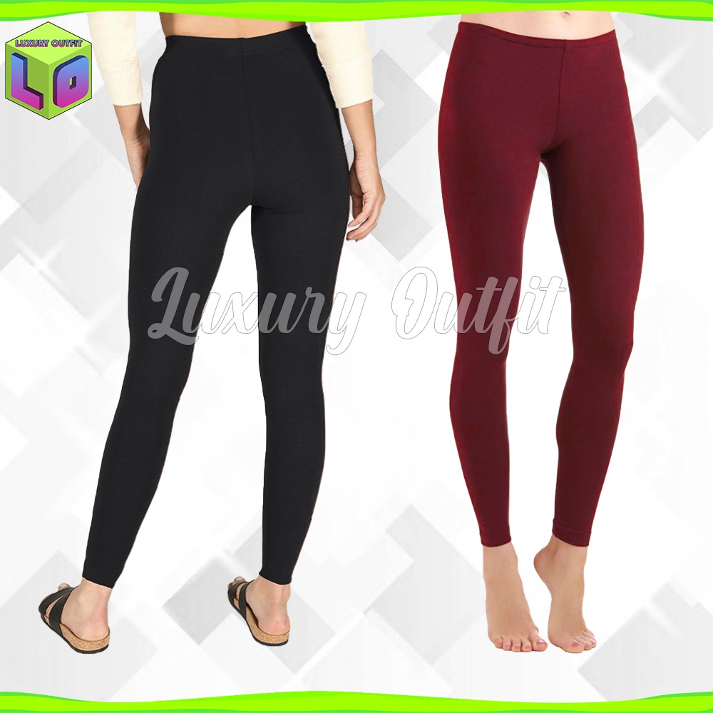 Celana Legging Dalaman Ketat Celamis Wanita Panjang Rayon Kaos Polos Lejing Sport Stretch Perempuan 