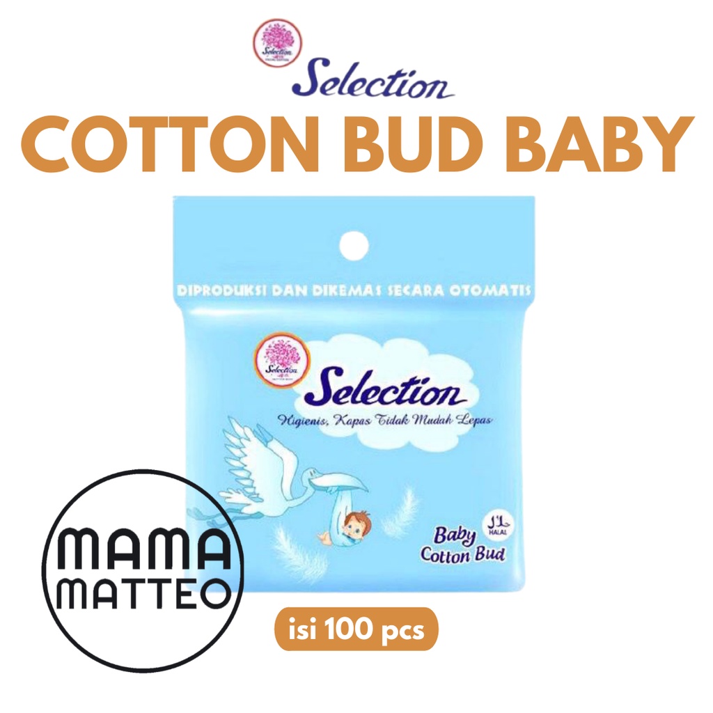 Cotton Bud Selection Cottonbud Kapas Korek Kuping baby / bayi dewasa cottonbuds cotton buds 100pcs / BANDUNG