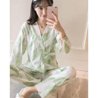 Big Sale Baju tidur wanita set kimono import  kaos  tebal 