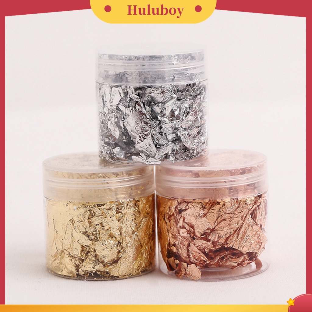 Huluboy Huluboy♡ 1 Botol Kertas Foil Warna Emas Multifungsi Untuk Nail Art