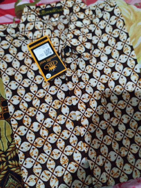 Benang Raja Kemeja Batik Pria Hem Lengan Pendek Ukuran M L Xl