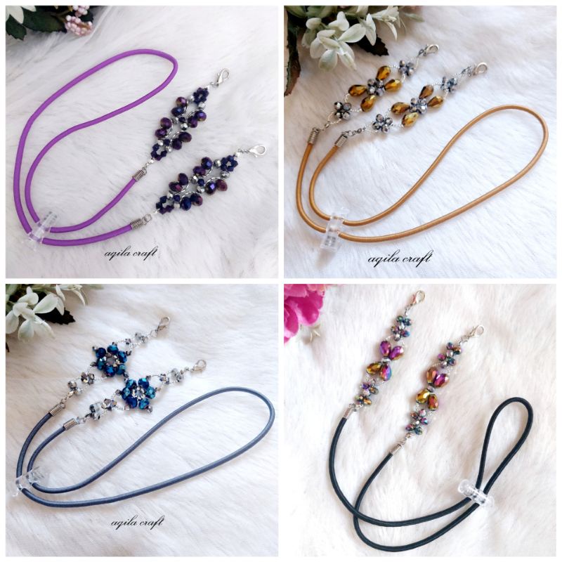 KALUNG MASKER 2IN1/KALUNG MASKER TALI/KALUNG MASKER KRISTAL CEKO