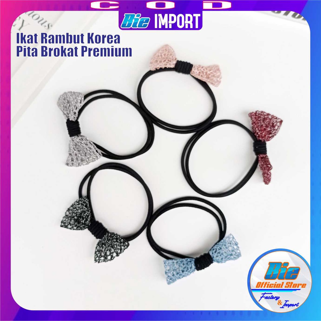 Ikat Rambut Korea Brokat Premium Impor Best Seller