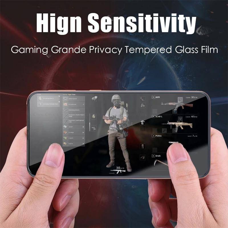 1-2pcs Pelindung Layar Tempered Glass Anti Spy Untuk Vivo Y11 Y19 Y20 Y20i Y3 Y30 Y50 Y53s Y5s 5G Y66 Y67 Y70 Y70 Y83 Y91 Y93 Y83