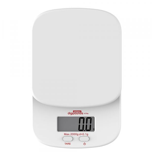 Timbangan Dapur Mini Digital Scale 2000g 0.1g - K70a - White--Taffware