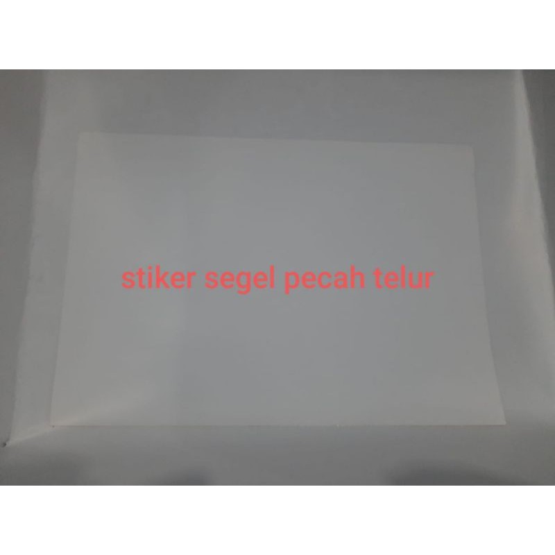 

Stiker segel pecah telur security ukuran A4 polos belum cetak