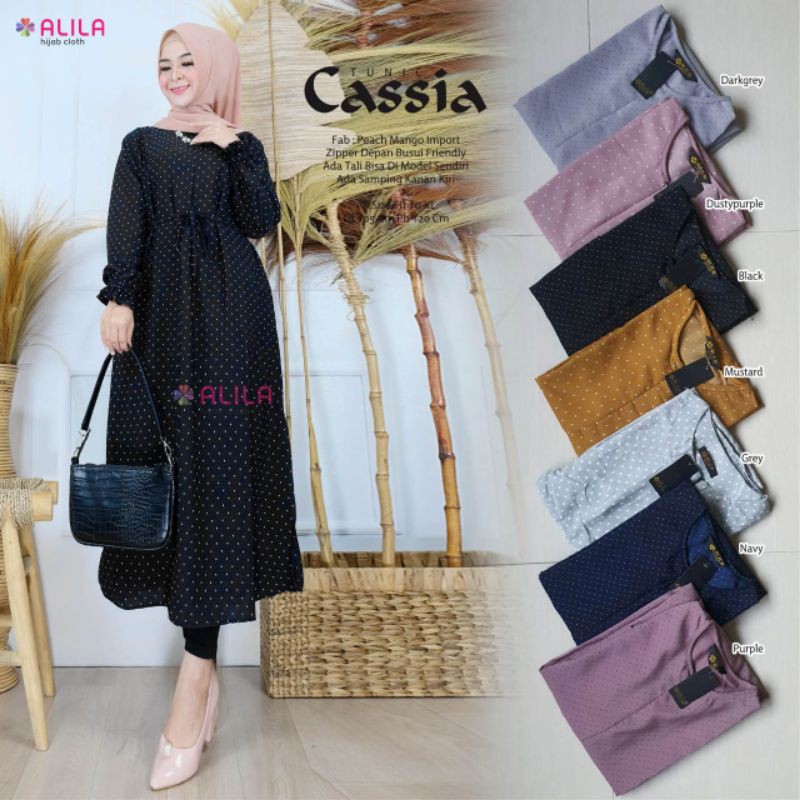 Cassia tunik bahan peach mango