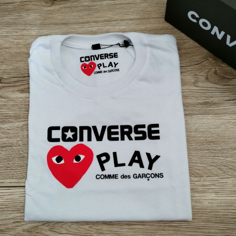 KAOS ANAK CONVERSE PLAY CDG PUTIH PREMIUM HIGH QUALITY ATASAN ANAK T-SHIRT ANAK DISTRO UNISEX BAJU ANAK ANAK