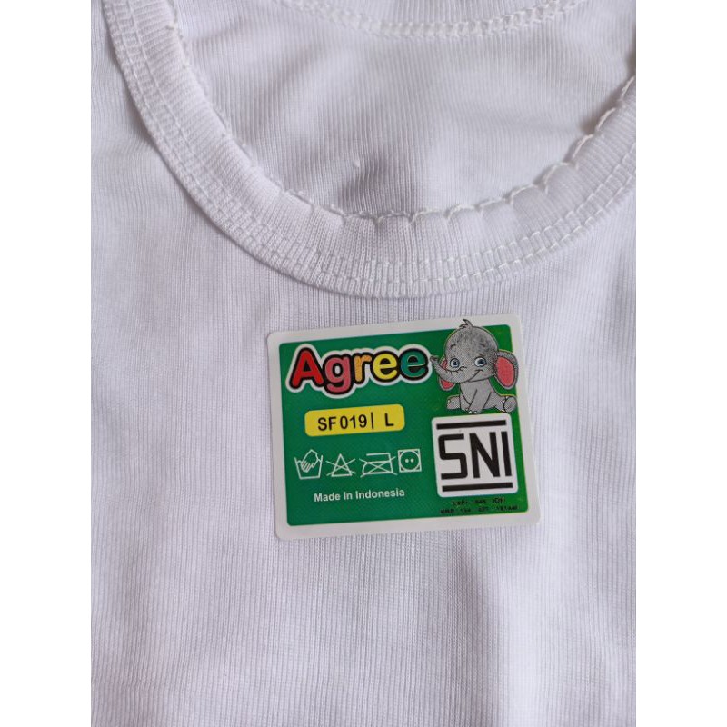 AGREE SF 019 -singlet bayi &amp; anak AGREE 019 S.M.L.XK.XXL / KAOS KUTANG BSYI &amp; ANAK/SINGLET AGREE 019