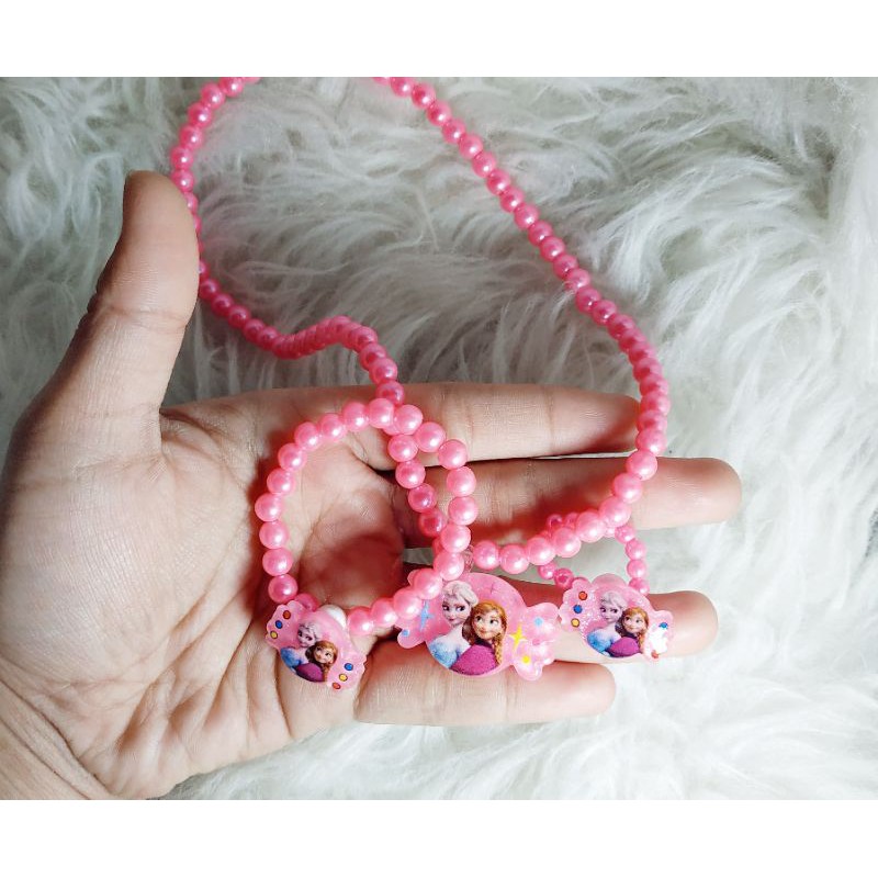 CPM07 Kalung Gelang Cincin Plastik Mix Frozen Candy/Mickey