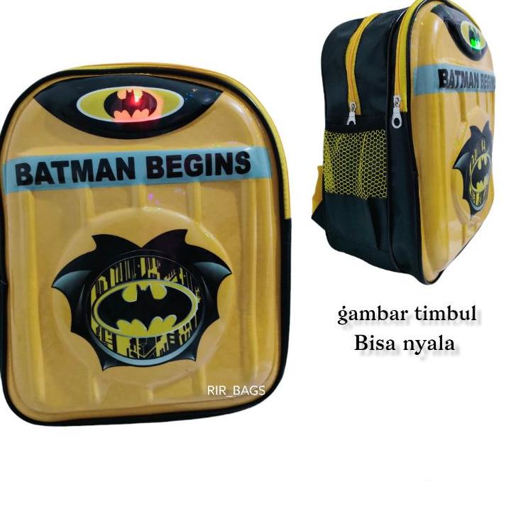 Barang Pilihan.. Tas sekolah anak bantman TK/Tas Batman TK LED/Tas anak Batman LED/Tas anak karakter