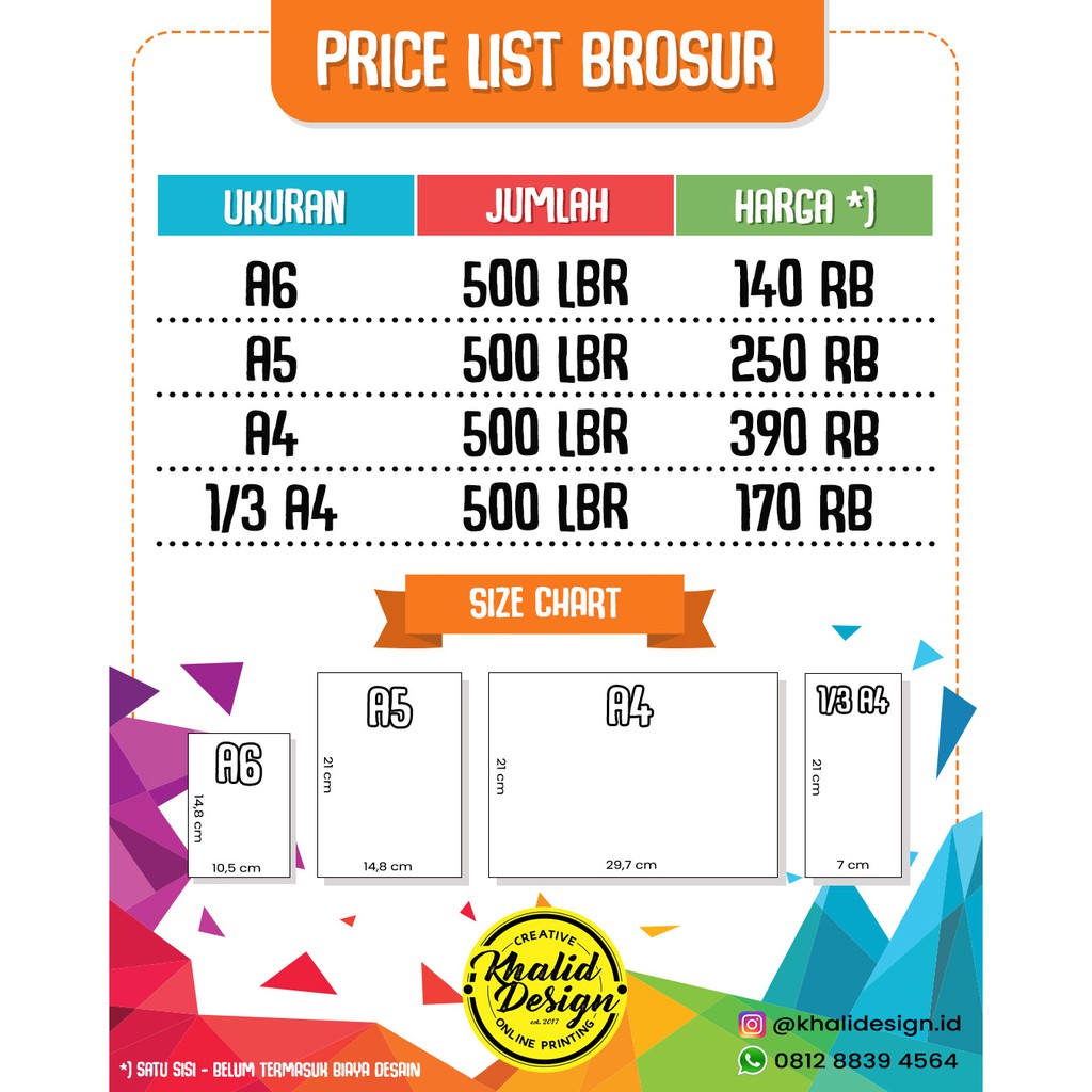 Paket Cetak Brosur Flyer 1 Rim 500 Lbr Shopee Indonesia