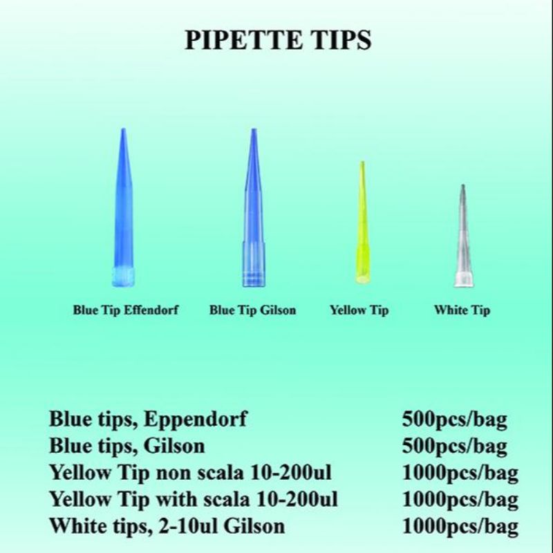 Blue Tip Gilson With Skala Pipet Biru 1000UL / Blue Tips Micropipet 1000 ul isi 500 Pc