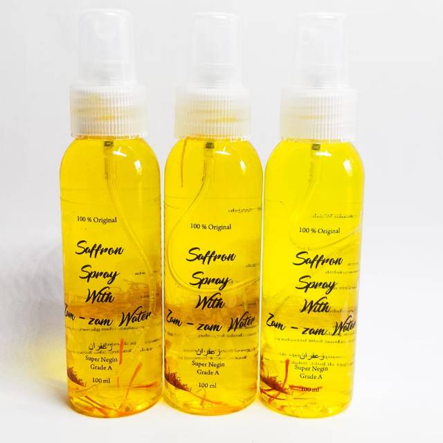 Saffron toner with zamzam water