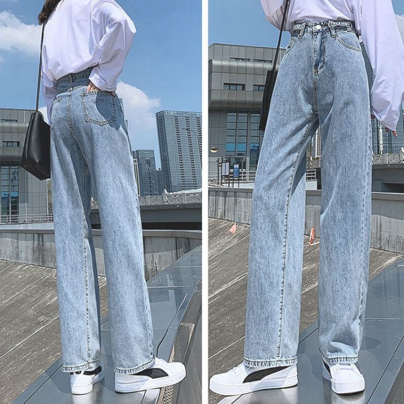 2022 Highwaist Jeans wanita loose import premium