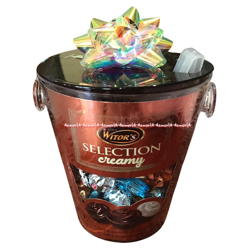 Witor's Selection Praline Creamy 300gr Chocolate Witors Kemasan Bucket Toples Coklat Isi Krim Kemasan Buket Ekslusive Dengan Pita Witor Krim Wintor's