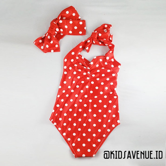 polkadot red one piece (one piece, headwear)