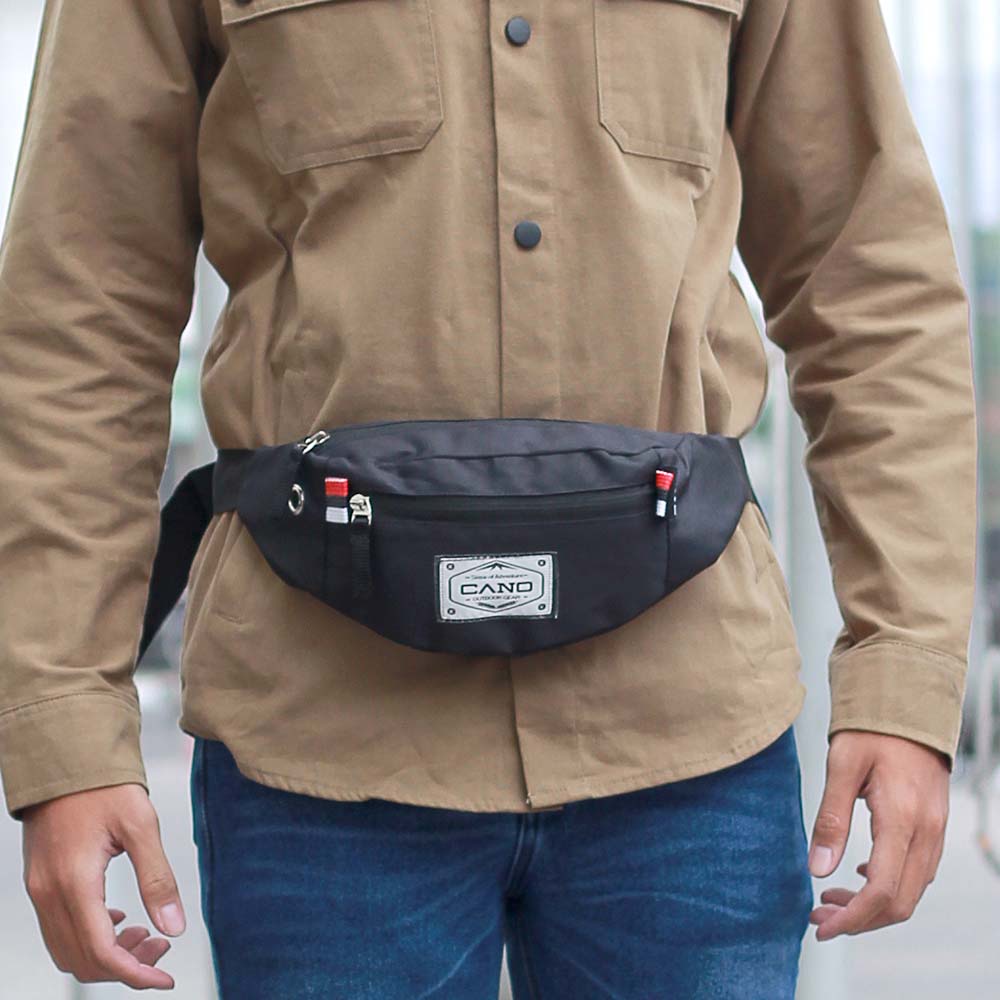 Tas Waist bag Pria Keren Slempang Selempang Kecil Bahu Sling bag Cowok Laki laki Terbaru Distro Bandung TWB307