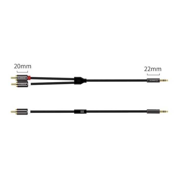 Cable audio Stereo 3.5mm to RCA 2 goldplated 1.5m orico AM-MRC1-15