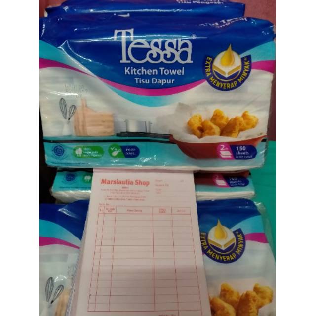 Tessa Tissue Dapur Kitchen Towel 150 sheet 2ply Putih / coklat tisyu dapur makanan tessa nature tisu