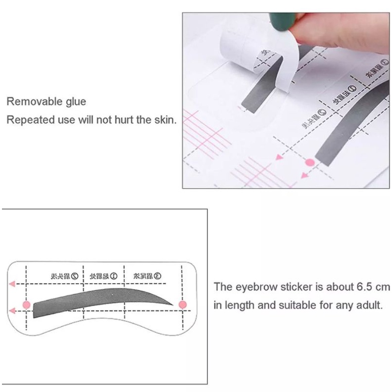 24 PAIRS EYEBROW STENCIL, PROFESSIONAL CARD TEMPLATE EYEBROW STICKER TOOL, DRAW PERPECT EYEBROW