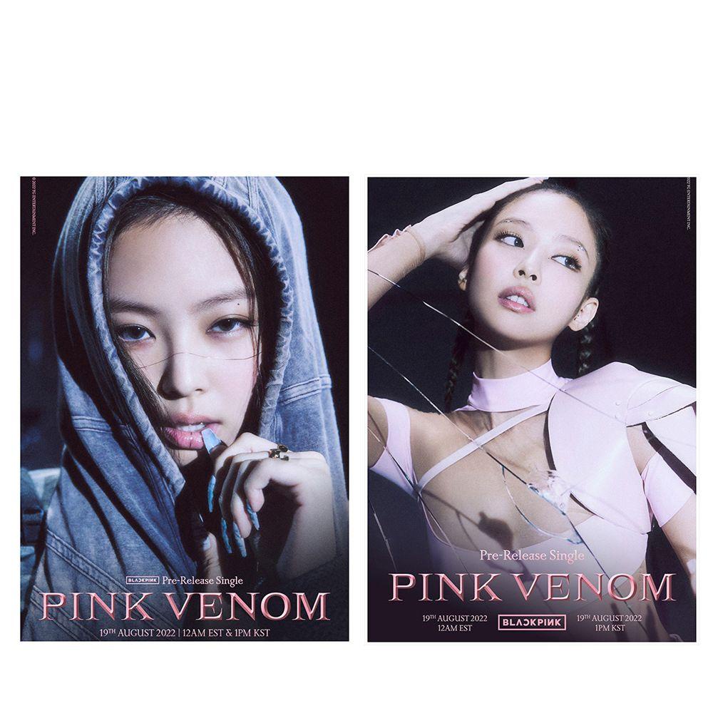 Lanfy Poster PINK VENOM Jisoo Jennie Ros Lisa Fans Collection BORN PINK Girl Group Fans Hadiah Dekorasi Rumah Album Baru Idol Foto Stiker Dinding Bergambar Stiker Perekat Diri