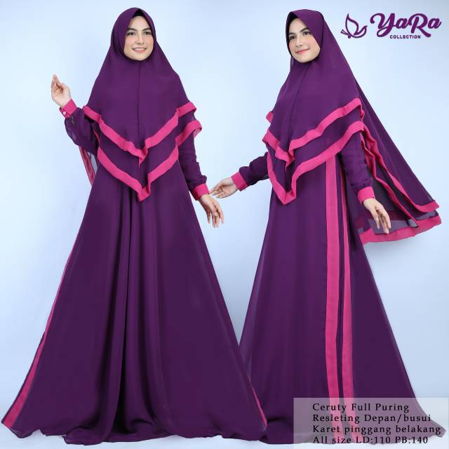 Gamis Set Hijab Gamis Syari Terbaru Yara Collection