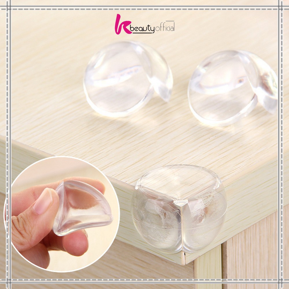 Image of KB-C585 Pelindung Sudut Meja Transparan / Pelindung Pengaman Siku Meja Silikon / Perekat Sudut Meja Lemari Kaca Furniture #2
