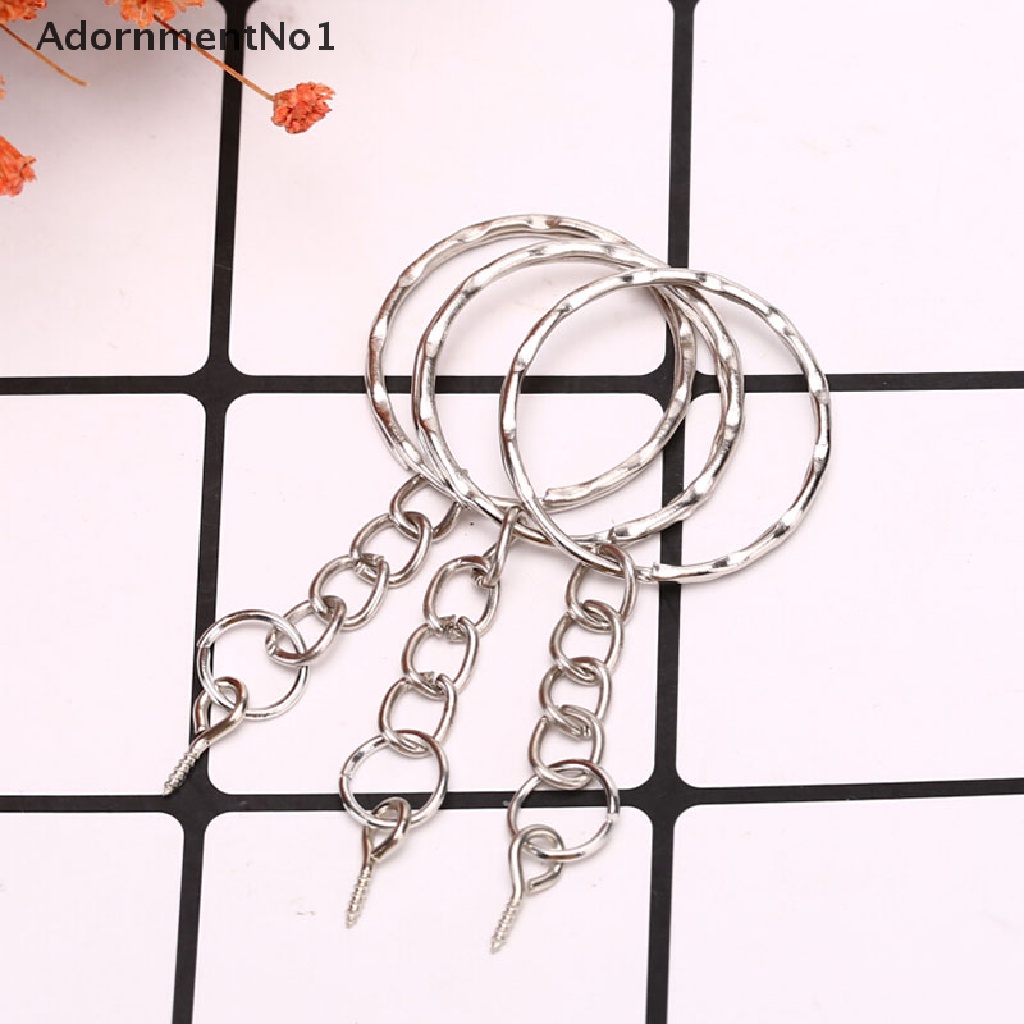 (AdornmentNo1) 40pcs / Set Gantungan Kunci Bentuk Mata + Sekrup Untuk Aksesoris Perhiasan DIY