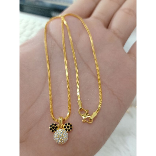 KALUNG ANAK DAN LIOTIN PERAK 925 LAPIS MAS 24K