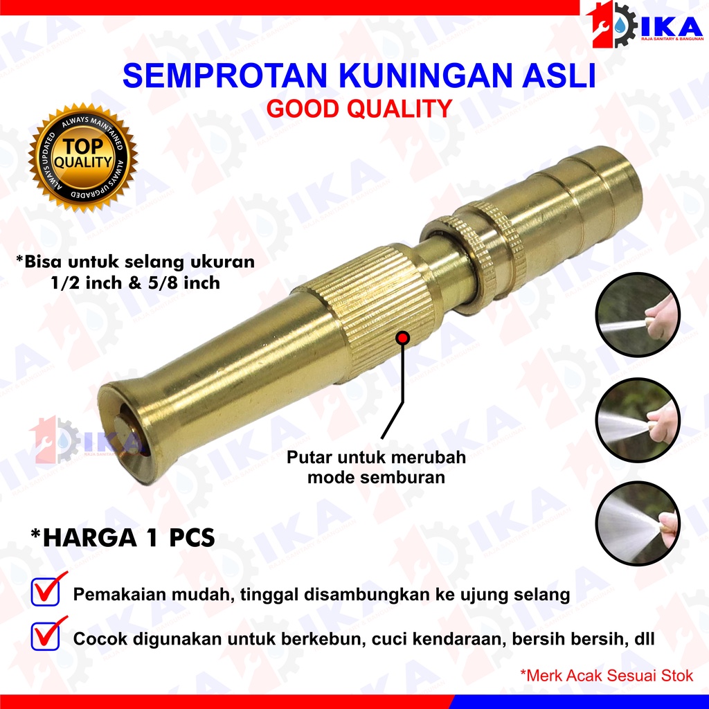 SEMPROTAN AIR CUCI MOTOR KUNINGAN HOSE NOZZLE SPRAY STEAM TAMAN MOBIL WATER JET