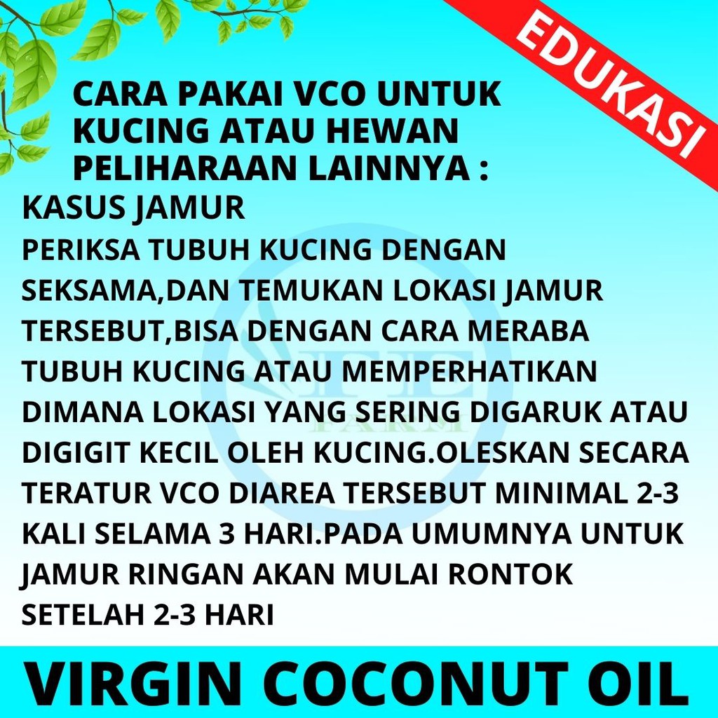 OBAT JAMUR SCABIES SPRAY KUCING MINYAK KELAPA MURNI VCO 60 ml FEFARM