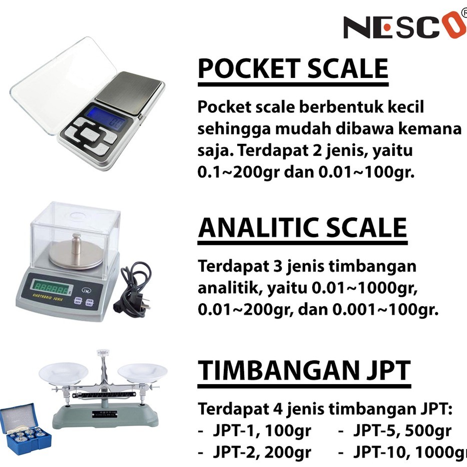 Nesco Analog Scale/Timbangan Obat JPT-1, JPT-2, JPT-5, JPT10 / Alat untuk mengetahui massa suatu obat, BEST SELLER