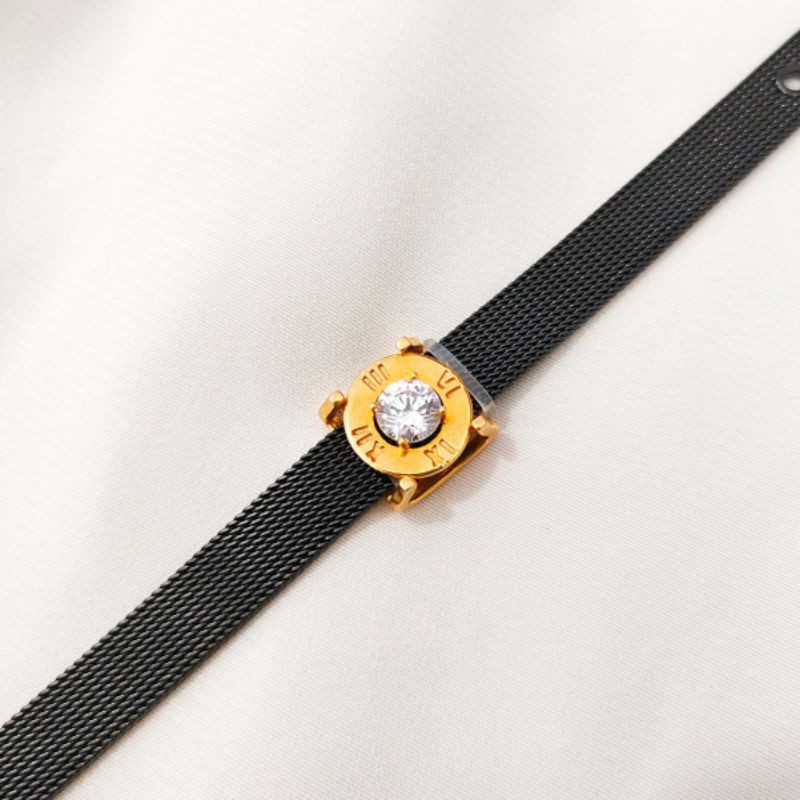 gelang stainless model jam tangan gelang korea hias emas asli kadar 700