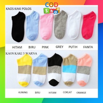 Kaos Kaki Polos Ankle Cute Semata Kaki Socks Short