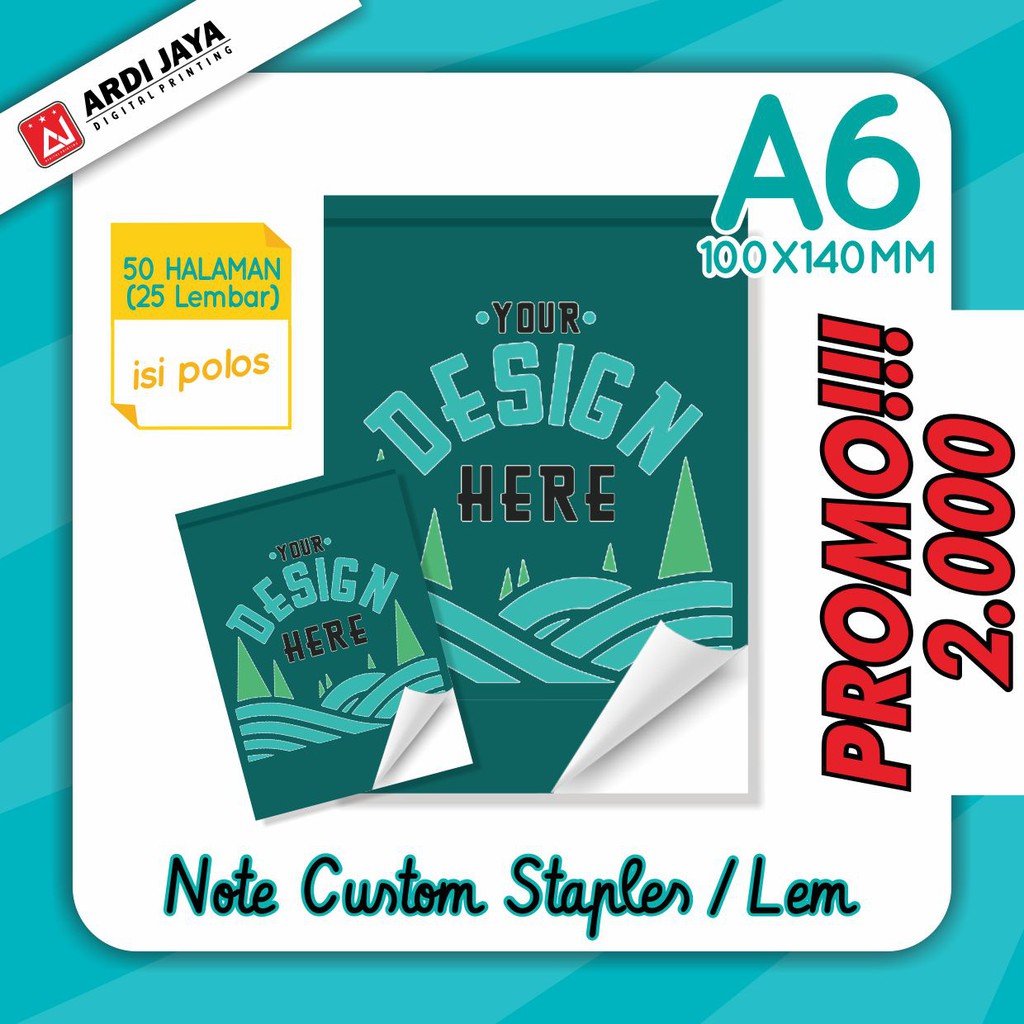 

NOTES A6 - ISI CUSTOM / BLOCKNOTE TERMURAH / SOUVENIR
