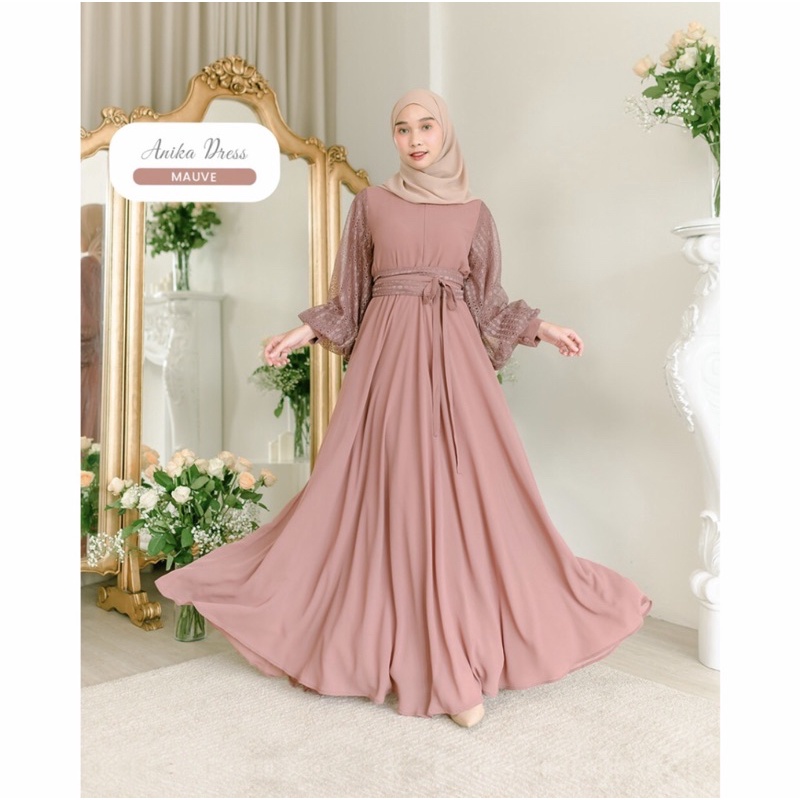 ANIKA DRESS MAUVE BY GAMALEEA SIZE XL