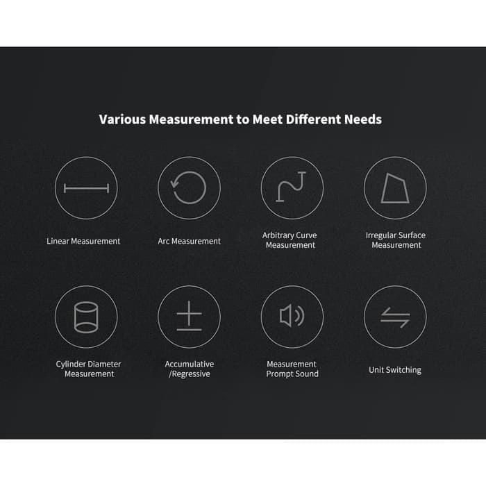 Duka Small Q 8 in 1 HD LCD Display Electronic Ruler meteran baju