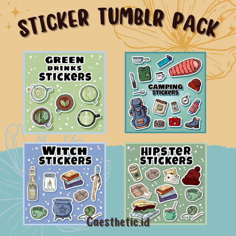 

STICKER TUMBLR AESTHETIC - STICKER HP LAPTOP - STICKER TUMBLR PACK - STICKER MINI TUMBLR