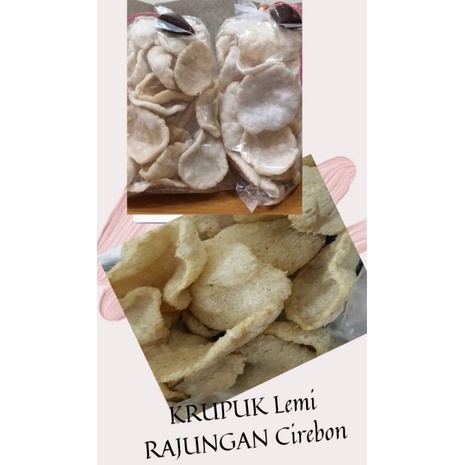 

Krupuk Lemi Rajungan mentah.