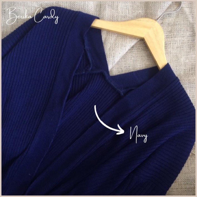 KARDIGAN RAJUT BERSKA PREMIUM-Navy