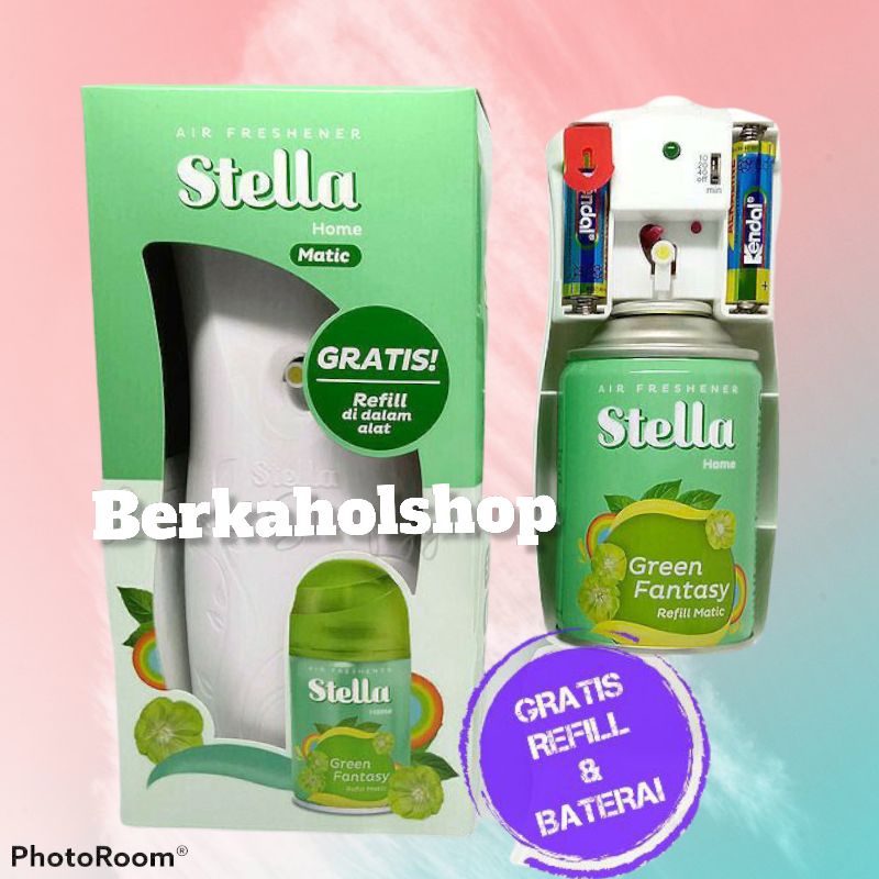 PROMO stela matic +refil new size 225ml(alat +refil225ml+baterai)