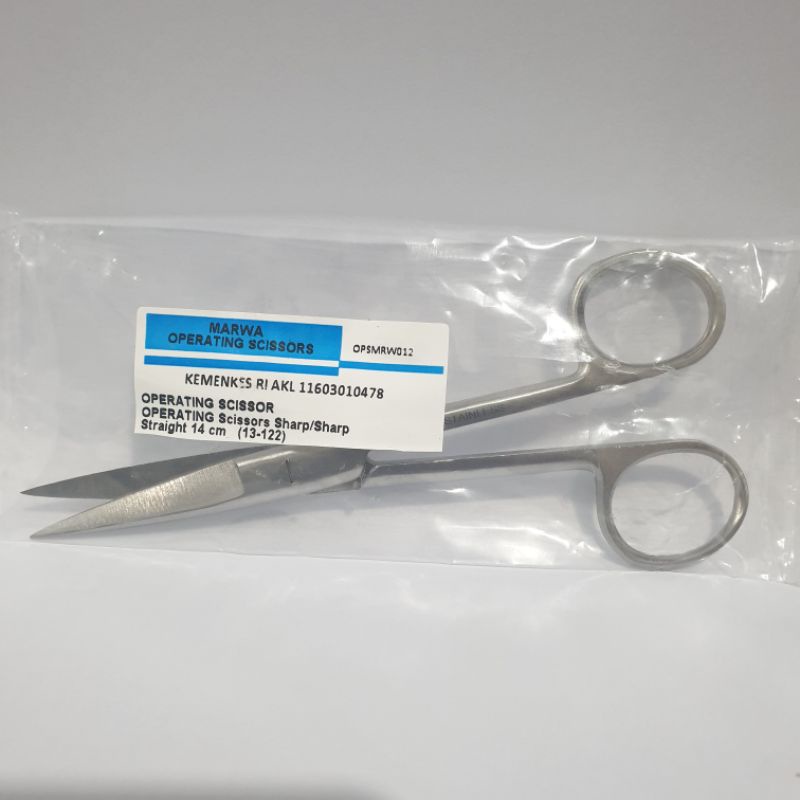 Gunting Medis Tajam Lurus Gunting Bedah Operasi Tajam Gunting Lurus 14 cm