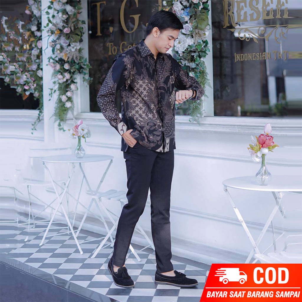 kemeja pria lengan panjang modern atasan pria casual termurah kemeja batik kondangan batik lamaran kemeja kantor kemeja formal