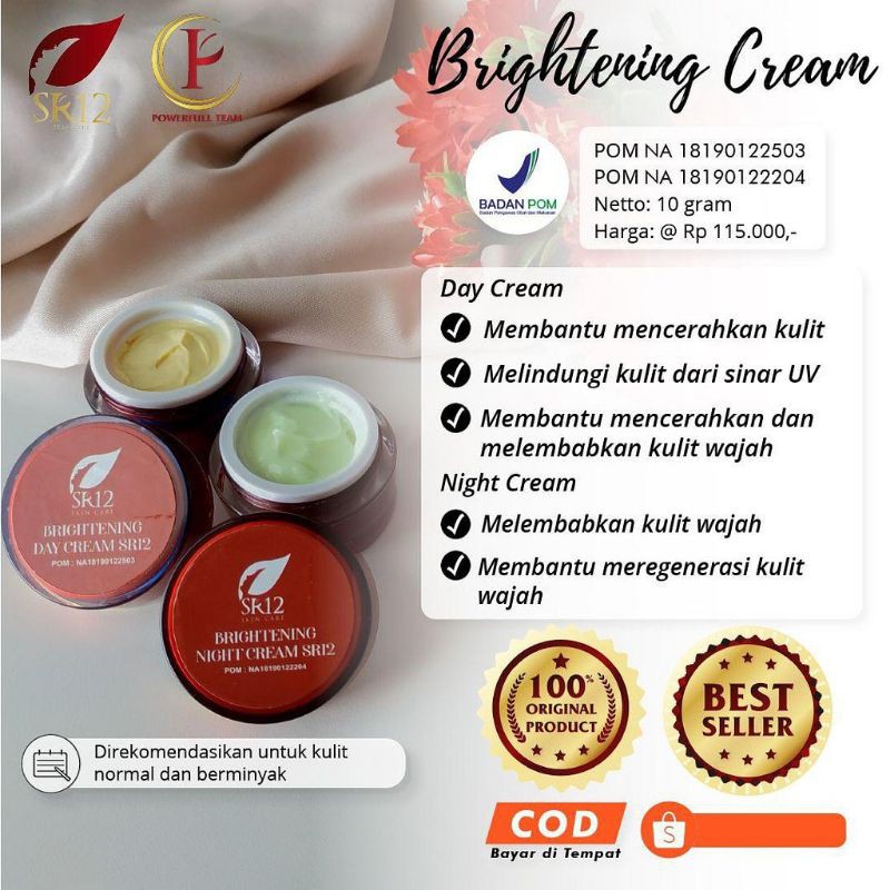Brightening Cream Siang Malam Sr12