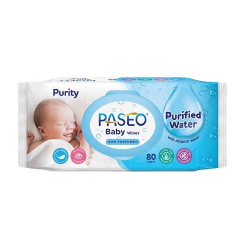 PASEO BABY WIPES PURITY 80'S