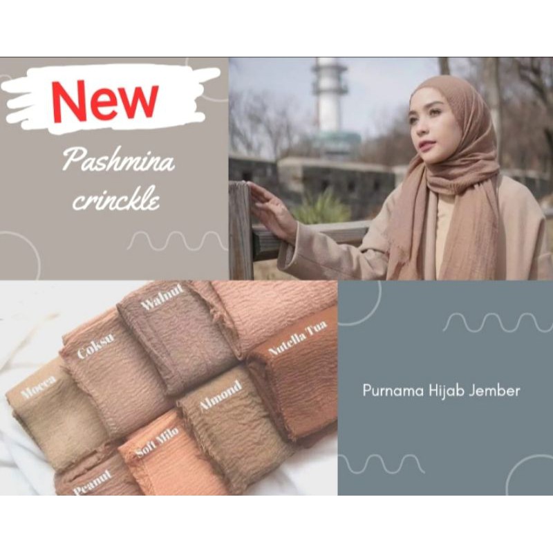 pashmina crinkle pasmina kusut pashmina crinckle kerudung pashmina crinkle pashmina shawl