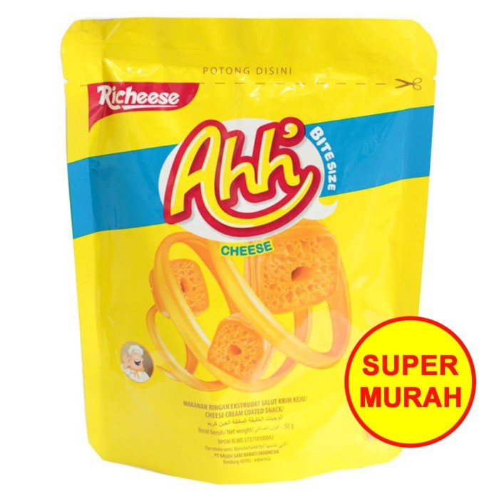 

Richeese Ahh Bitesize Cheese Snack Rasa Keju 50 Gr | gram