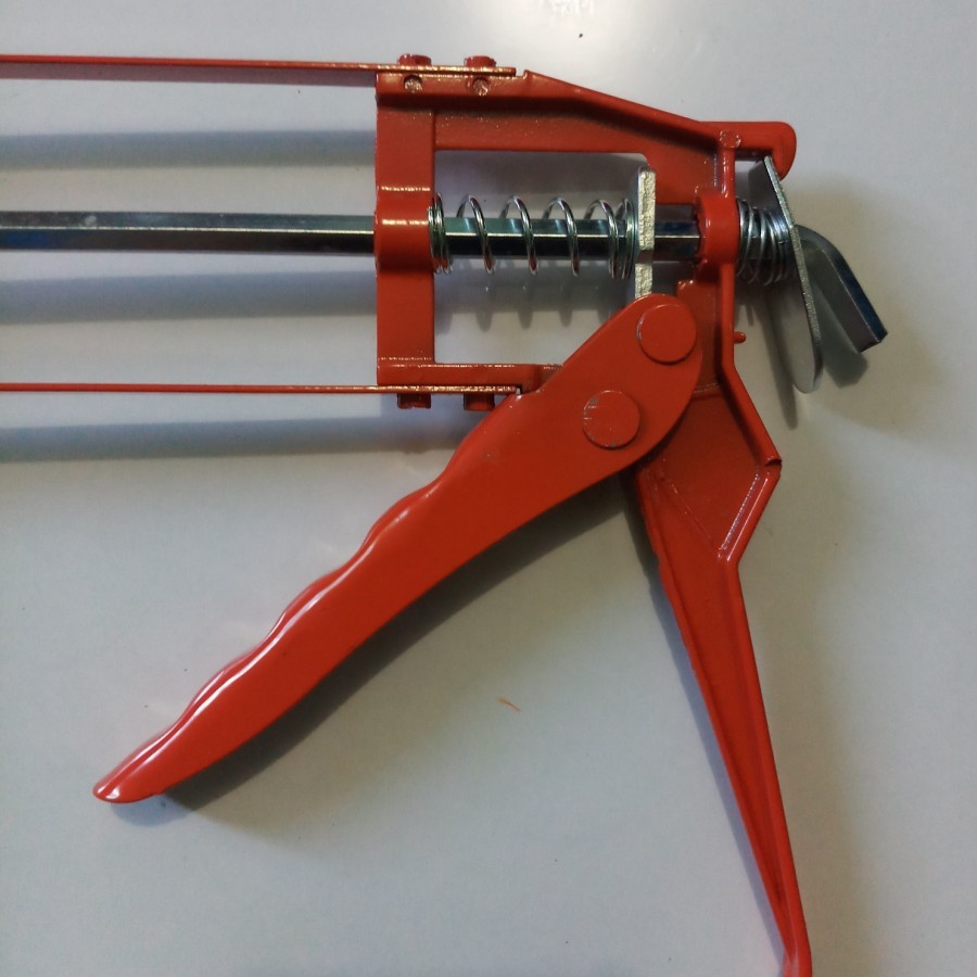 ALAT TEMBAK SILICONE TABUNG ORANGE ALAT TEMBAK LEM KACA BOTOL SILIKON GUN